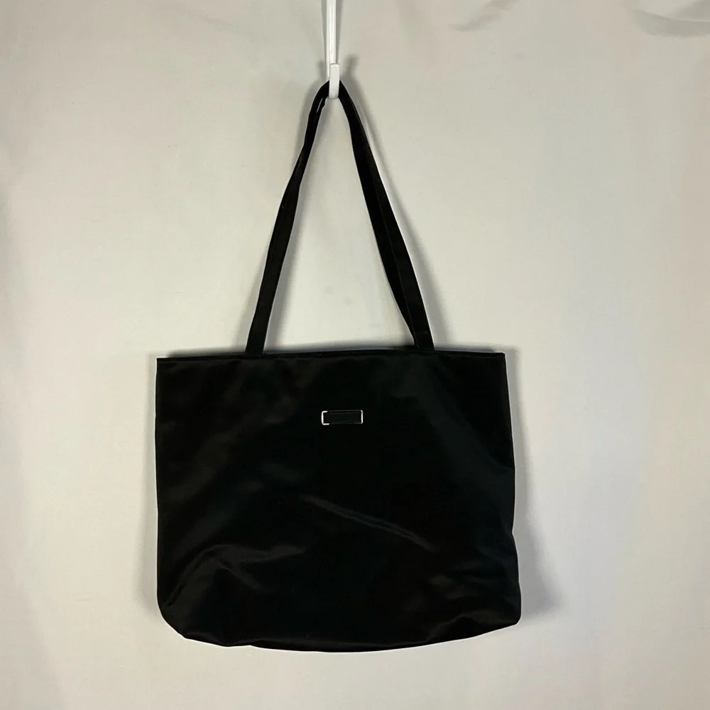 Black Tote Bag -Inside 3 Pockets, Glasses, Pencils, Make up & Card Holder